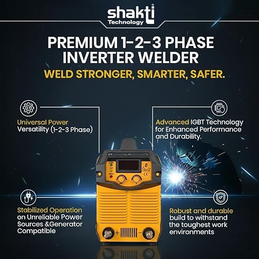 BMB Shakti Technology QN-5.0T Industrial ARC-400 Inverter Welder – Heavy-Duty Continuous Welding Machine Built for Toughest Job Site Conditions
