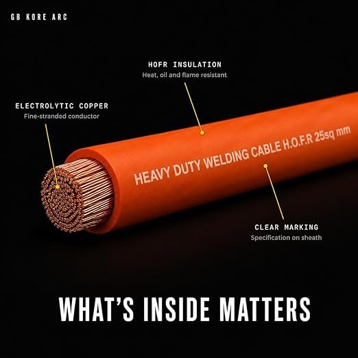 HOFR 50 Sq.mm Flexible Copper Welding Cable 10 Meter Roll – Heavy-Duty Heat Oil & Flame Resistant Welding Lead for Professional Applications Best Price Online