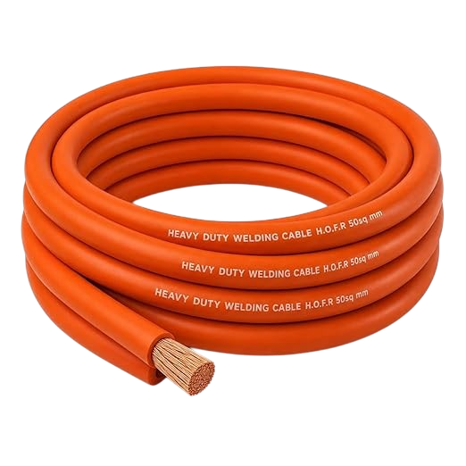 HOFR 50 Sq.mm Flexible Copper Welding Cable 10 Meter Roll – Heavy-Duty Heat Oil & Flame Resistant Welding Lead for Professional Applications Best Price Online