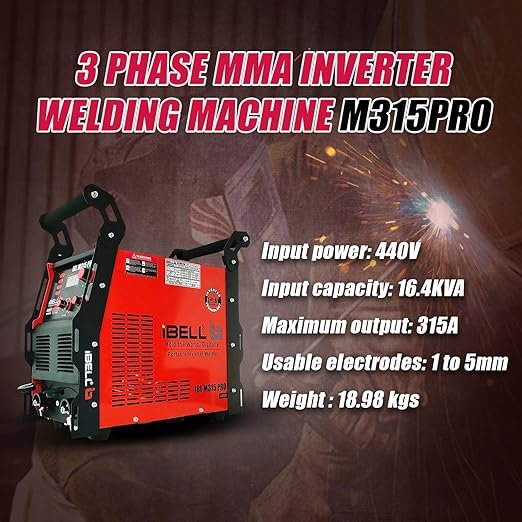 iBELL IBL M315 PRO 3-Phase MMA Inverter Welder – 315A Heavy-Duty Industrial Welding Solution for Workshops Plants & Construction Sites