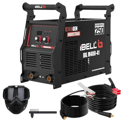 iBELL BLACK IBL M400-41 250A MMA Welding Machine – Industrial Grade IGBT Inverter Welder with VRD Hot Start & Anti-Stick Technology Professional Performance